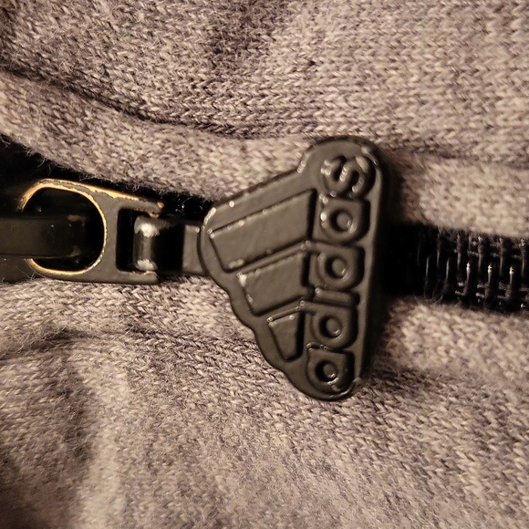 Adidas embroidered zip up navy/grey sweater - Picture 5 of 5